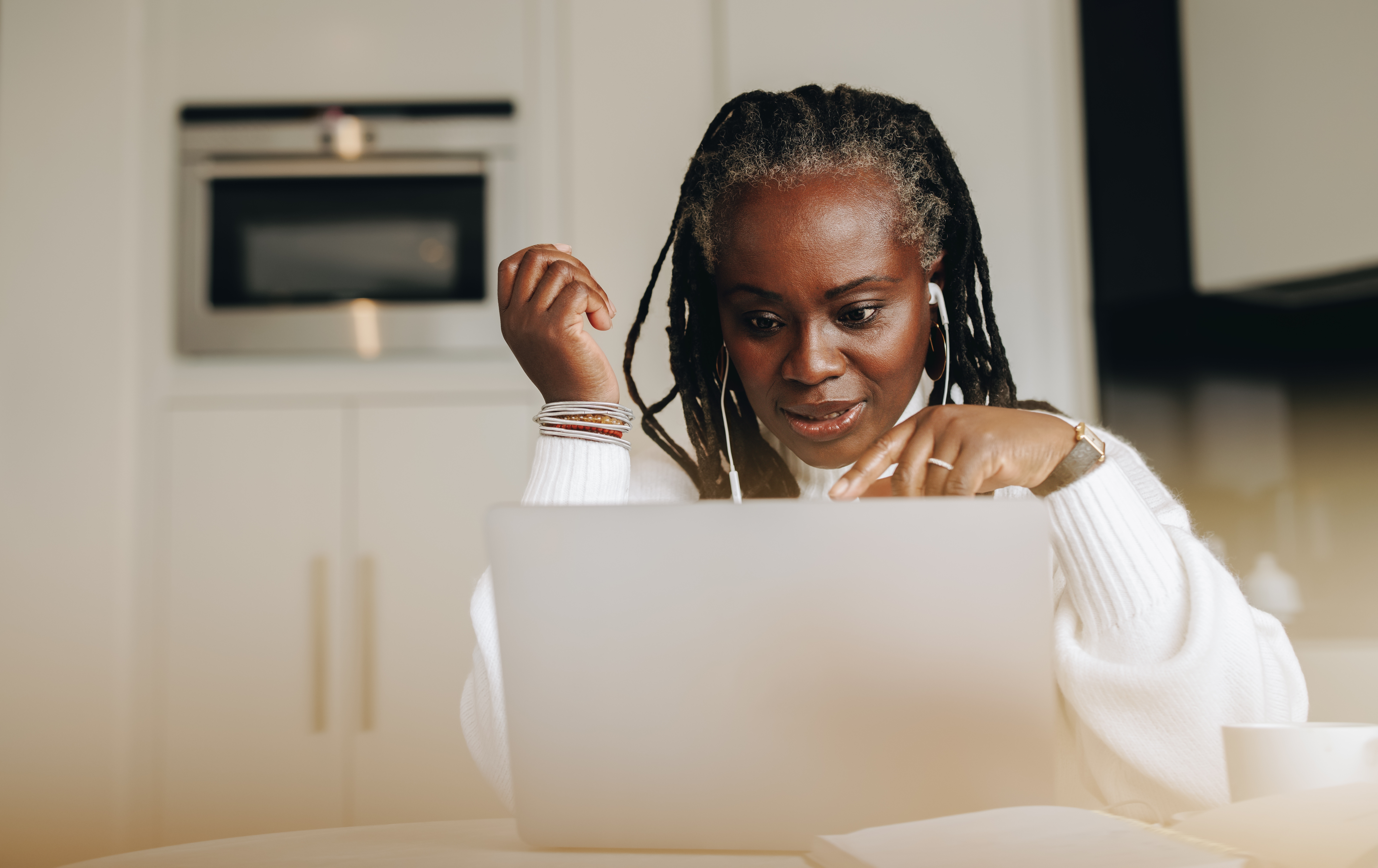 Colleague working from home in kitchen
