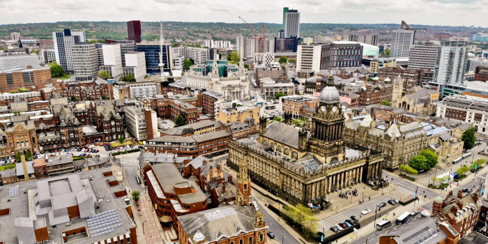 Aerial photograph of Leeds